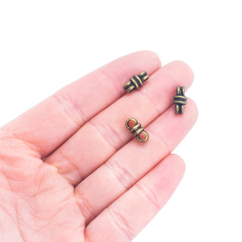 20Pcs for 3mm round Bronze two-hole fitting jewelry supplies jewelry finding D-5-3-182