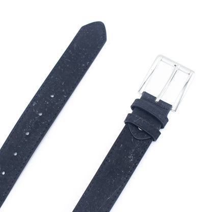 Black Cork men belt vegan belt mens natural leather belt L-853-A
