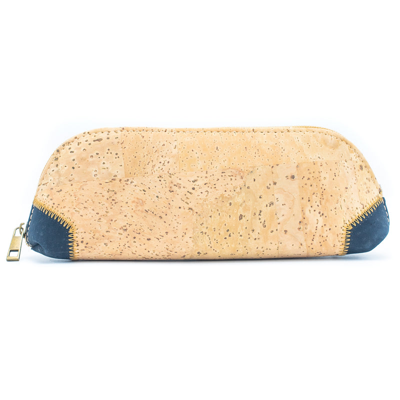 Navy blue cork Pencil case  Cork Poucch BAGD-273-E(5units)