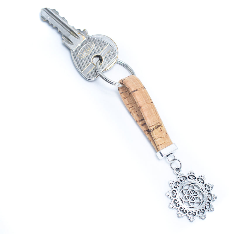 Handmade Cork Keychain  I-068-10