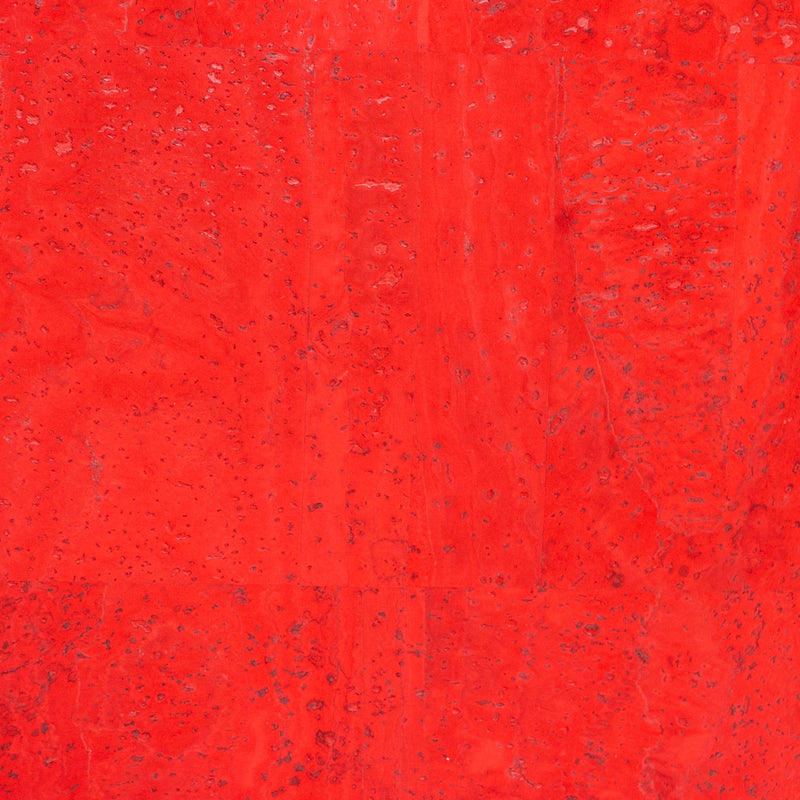 Premium Solid Strawberry Red Cork Fabric COF-461