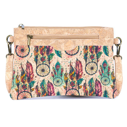 Printed Natural Cork Crossbody Bag & Clutch BAG-2393