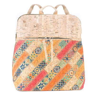 Patchwork Cork Backpack – Sustainable & Stylish BAGD-590