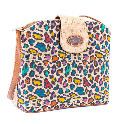 Floral Printed Cork Crossbody Bag BAGD-597