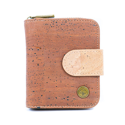 Stylish Solid-Color Cork Women's Short Wallet BAG-2353