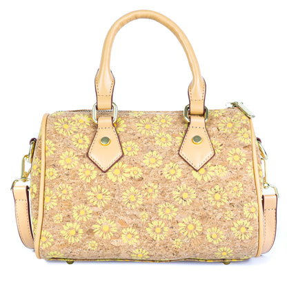Floral Cork Crossbody Barrel Bag BAG-2335