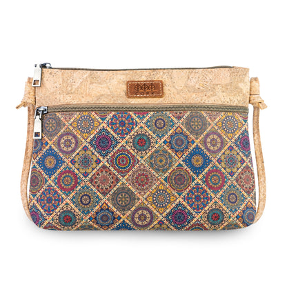 Slim Cork Crossbody Bag with Printed Design BAGD-663