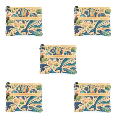 Compact Natural Cork Coin Purse BAGP-332(5units)