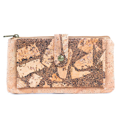 Cork Women's Long Wallet & Card Holder in Coffee Bean Design BAG-2261-EF