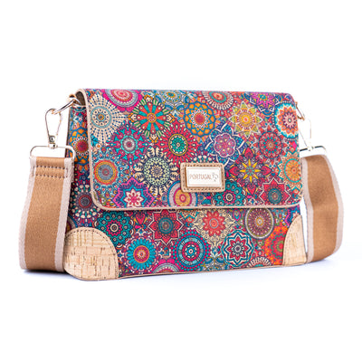 Elegant Printed Cork Crossbody Bag for Women BAGD-587