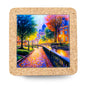 NEW STYLE Ceramic Tile Coaster on Cork Base L-1122