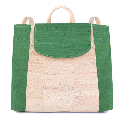 Vegan Cork Backpack with Flap Closure