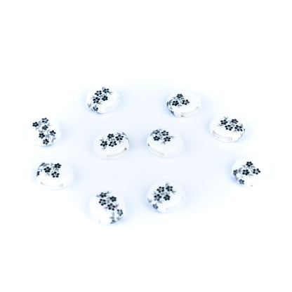 10 Pcs for 10mm flat leather, Flat Ceramic Slider Bead for 10mm Cork Cord    D-5-5-272