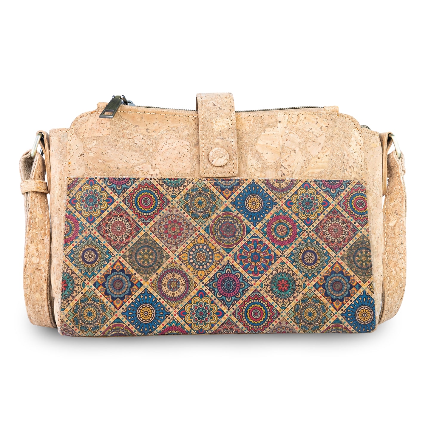 Natural Cork Multi-Compartment Crossbody Bag BAGD-657