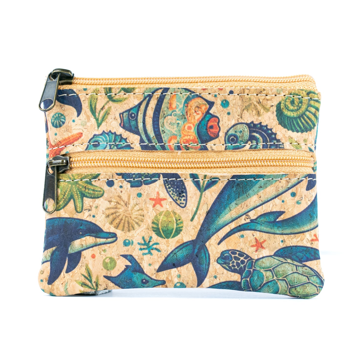 Eco-Friendly Cork Coin Purse with Dual Zippers BAGP-332(5units)