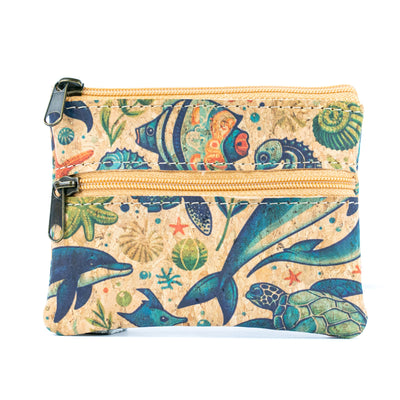 Compact Natural Cork Coin Purse BAGP-332(5units)