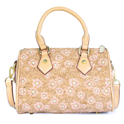 Floral Cork Crossbody Barrel Bag BAG-2335