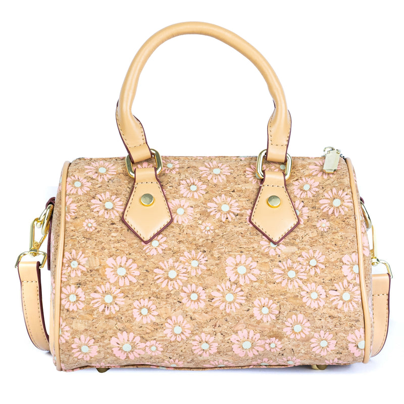 Floral Cork Crossbody Barrel Bag BAG-2335