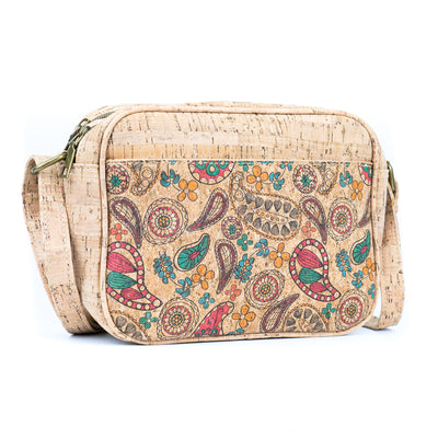 Floral & Mosaic Cork Crossbody Bag – Lightweight, Vegan & Stylish BAGD-564