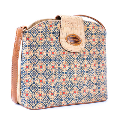 Floral Printed Cork Crossbody Bag BAGD-597