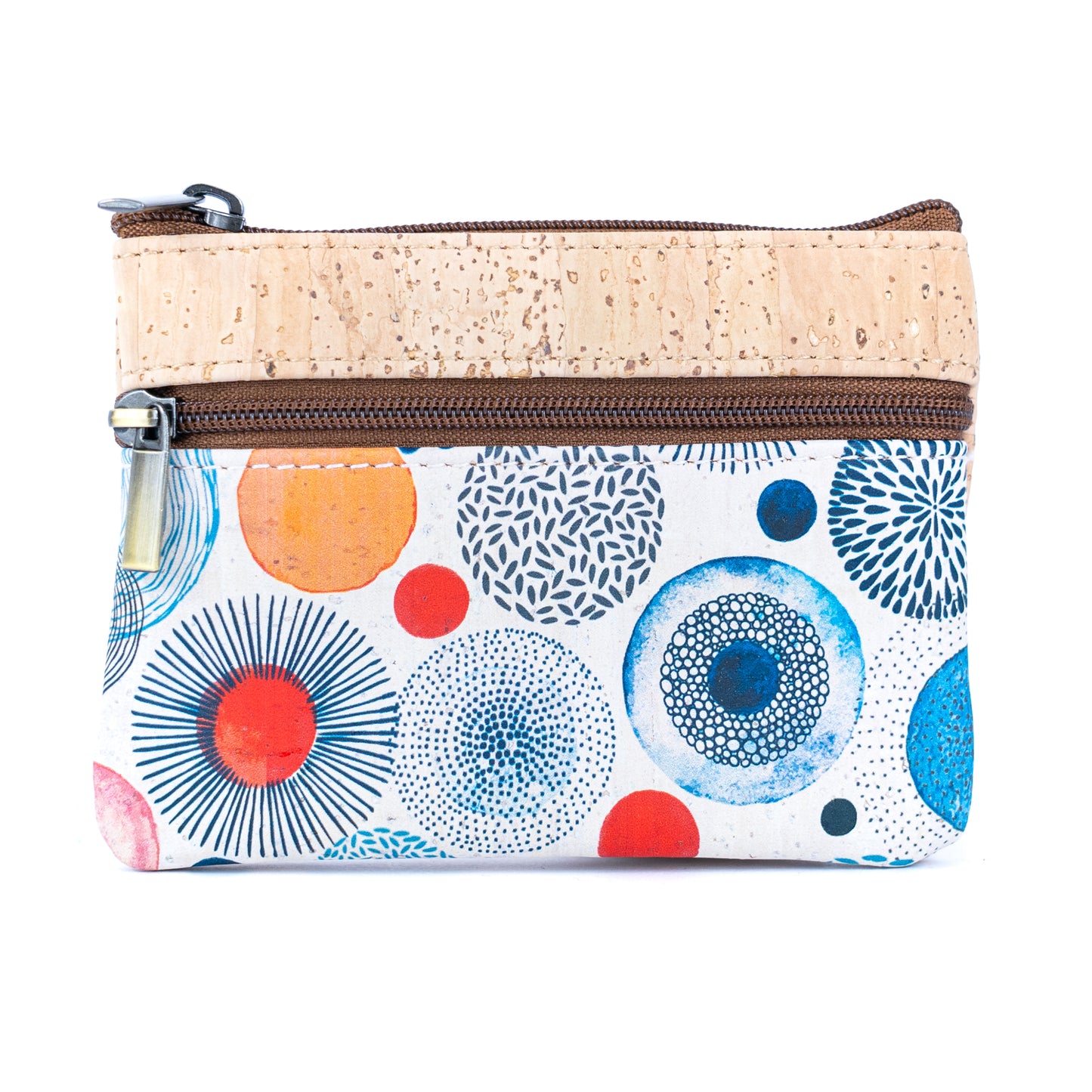 Minimalist Cork Coin Purse with Dual Zippers BAG-2354