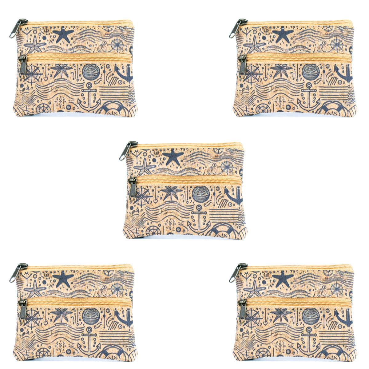 Eco-Friendly Cork Coin Purse with Dual Zippers BAGP-332(5units)