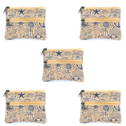 Eco-Friendly Cork Coin Purse with Dual Zippers BAGP-332(5units)