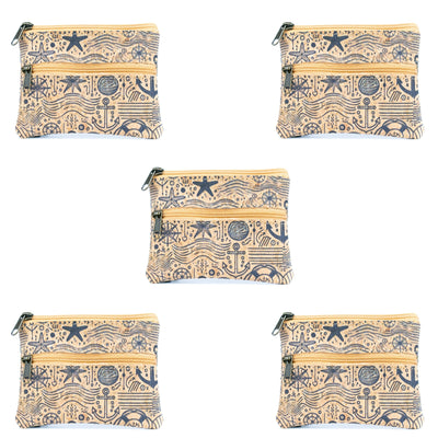 Compact Natural Cork Coin Purse BAGP-332(5units)