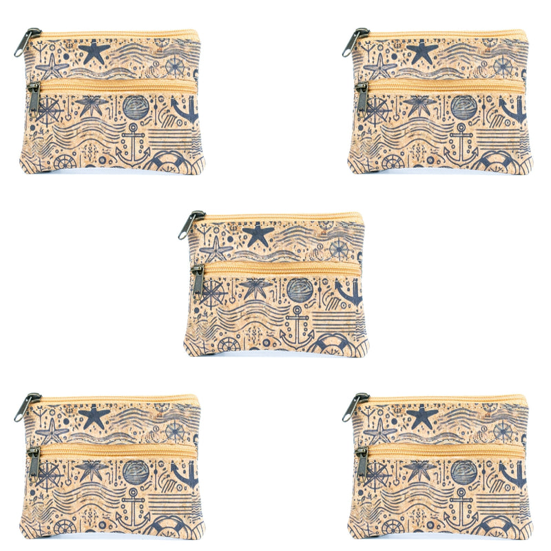 Compact Natural Cork Coin Purse BAGP-332(5units)