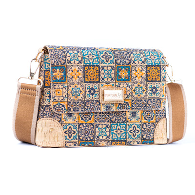 Elegant Printed Cork Crossbody Bag for Women BAGD-587