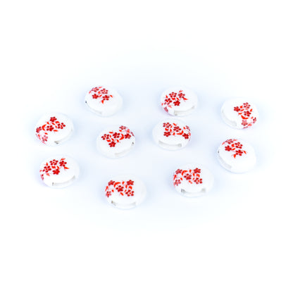 10 Pcs for 10mm flat leather, Flat Ceramic Slider Bead for 10mm Cork Cord    D-5-5-272