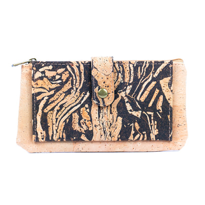 Cork Women's Long Wallet & Card Holder in Coffee Bean Design BAG-2261-EF