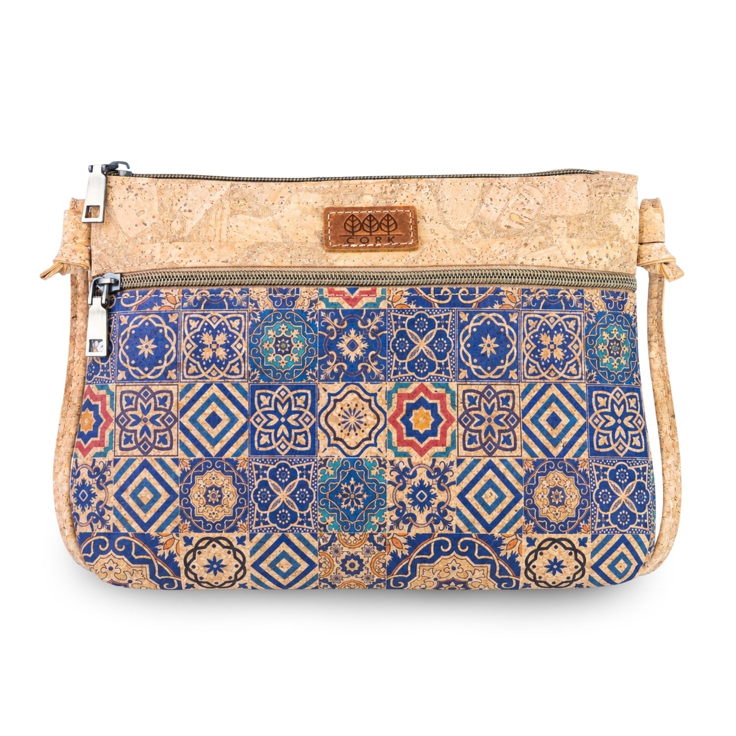 Slim Cork Crossbody Bag with Printed Design BAGD-663