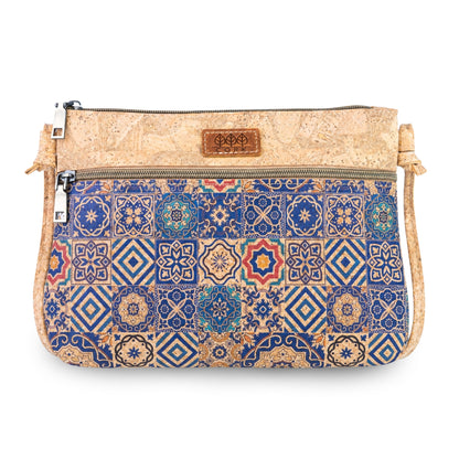 Slim Cork Crossbody Bag with Printed Design BAGD-663