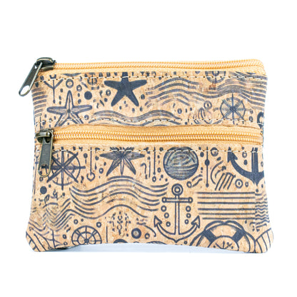 Eco-Friendly Cork Coin Purse with Dual Zippers BAGP-332(5units)