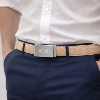 Men’s Adjustable Cork Belt with Automatic Buckle L-1167