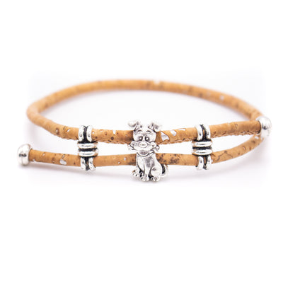 Dog charm Cork jewelry set SET-078-5