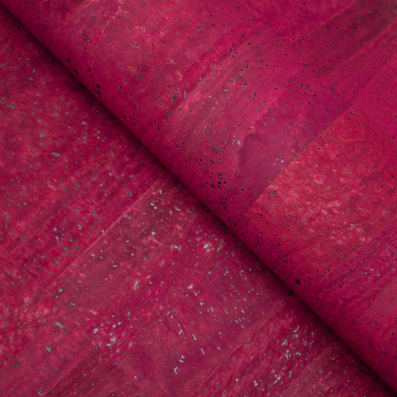 Premium Solid Bordeaux Cork Fabric COF-130