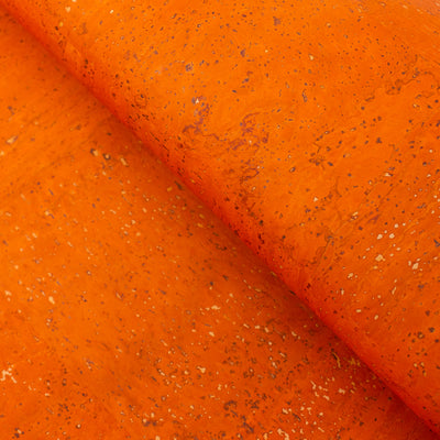 Premium Solid Orange Cork Fabric COF-126