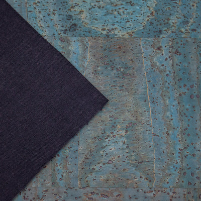 Premium Solid Turquoise Cork Fabric COF-125
