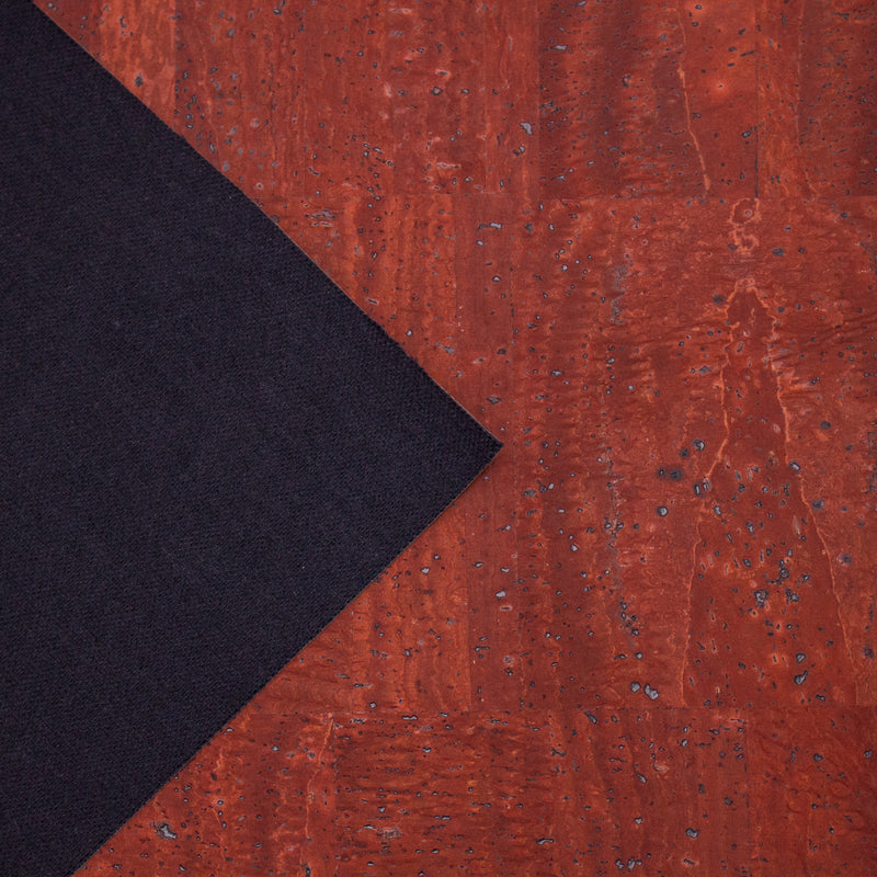Premium Solid Scarlett Red Cork Fabric COF-155