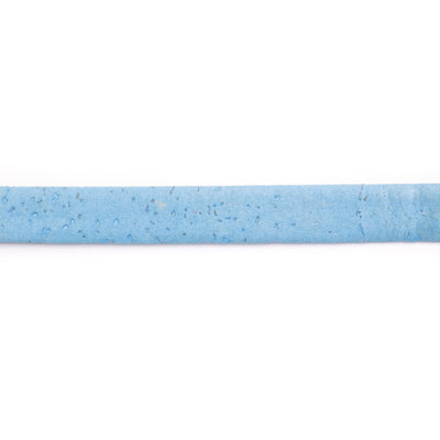 Sky Blue 10mm flat cork cord COR-438-B(10meters)