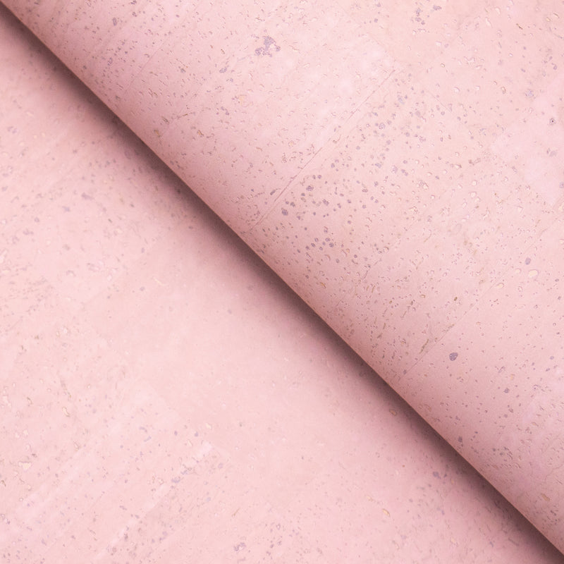 Premium Solid Pink Cork Fabric COF-339