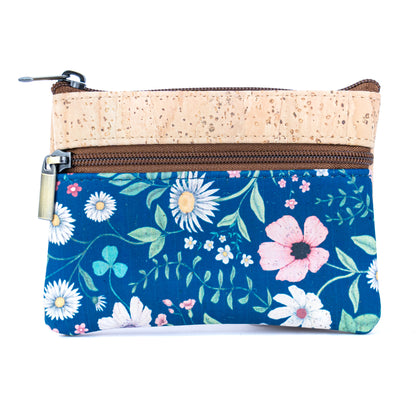 Minimalist Cork Coin Purse with Dual Zippers BAG-2354