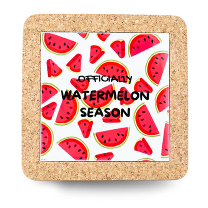 NEW STYLE Ceramic Tile Coaster on Cork Base L-1122
