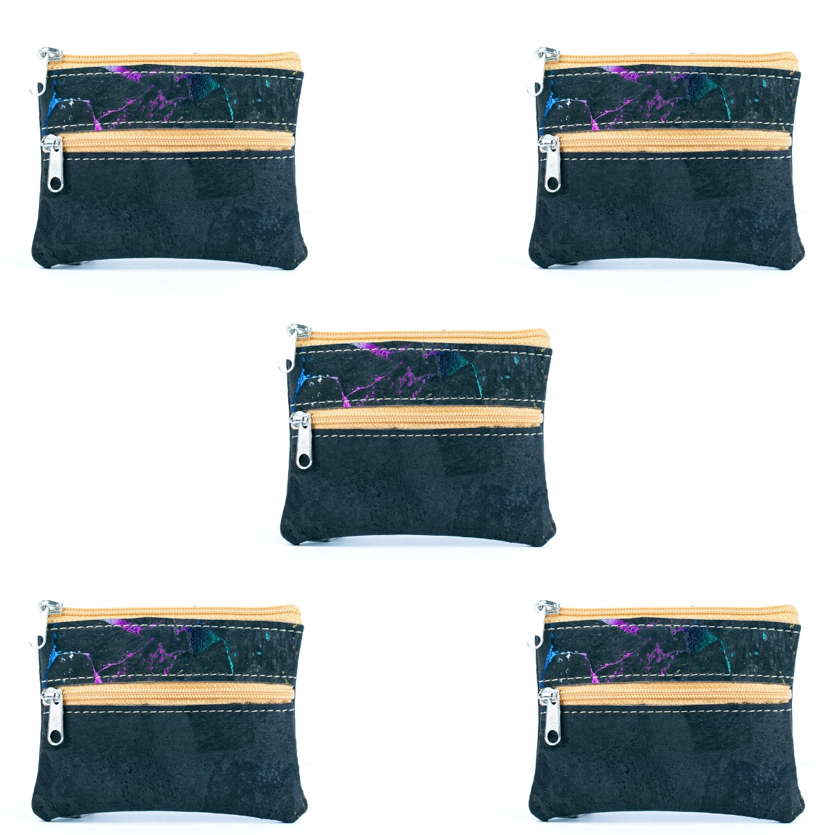 Eco-Friendly Cork Coin Purse with Dual Zippers BAGP-332(5units)