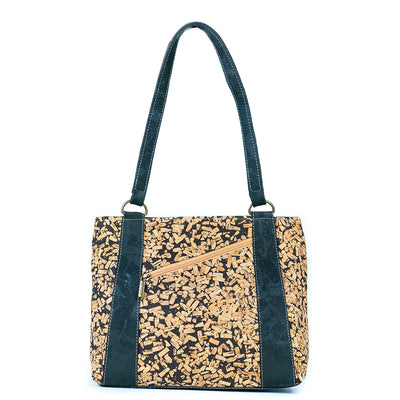 Cork Shoulder Bag with Double Zipper Pockets BAGP-285