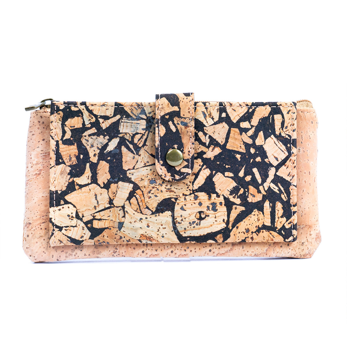 Cork Women's Long Wallet & Card Holder in Coffee Bean Design BAG-2261-EF