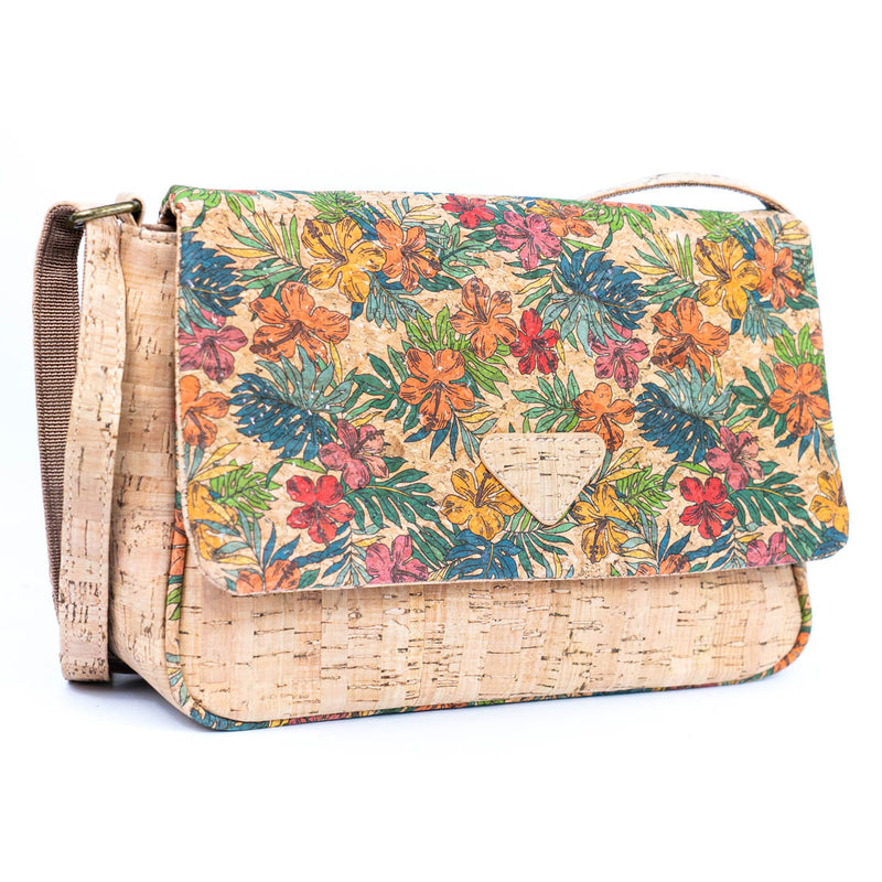 Vibrant Cork Crossbody Bag – Floral & Mosaic Delight BAGF-090