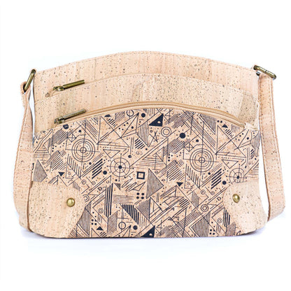 Multi-Pocket Cork Crossbody Bag with Adjustable Shoulder Strap BAG-2394